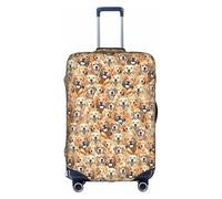 FHIZOAL Labrador Retriever - Funda elástica antiarañazos, para maleta, a prueba de polvo, para equipaje de 45,7 a 81,3 cm, White, S, Clásico