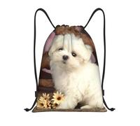 FHIZOAL Lindas bolsas con cordón para perro, impermeables, deportivas, ligeras, para yoga, entrenamiento, natación, viajes, Black, M, Casual