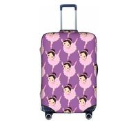 FHIZOAL Little Ballerina Dancing Girl - Funda elástica antiarañazos para maleta, protector de equipaje de viaje, a prueba de polvo, para equipaje de 18 a 32 pulgadas, White, M, Clásico