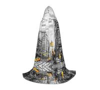 FHIZOAL Love From New York - Capa con capucha de Halloween para adolescentes, bruja, vampiros, disfraz de la Parca, fiestas temáticas de cómic con