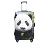 FHIZOAL Lovely Panda Walking On The Grassland - Funda elástica antiarañazos, protector de equipaje de viaje, a prueba de polvo, para equipaje de 18 a 32 pulgadas, White, L, Clásico