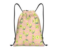 FHIZOAL Many Avocado Images - Bolsas con cordón impermeables para deportes, ligeras, para yoga, entrenamiento, natación, viajes, Black, S, Casual