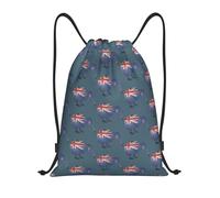 FHIZOAL New Zealand Kiwi Bird - Bolsas de cordón impermeables deportivas ligeras para yoga, entrenamiento, natación, viajes, Black, S, Casual