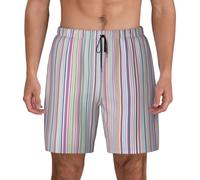 FHIZOAL Pantalones cortos de baño para hombre, con bolsillos, estilo informal, para surf, caminar, senderismo, hawaiano, Negro, 3XL