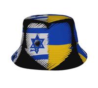 FHIZOAL Sombrero de pescador de Israel y Ucrania para verano, ala ancha, plegable, para senderismo, pesca, playa, viajes, Negro, Talla única