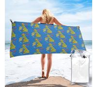FHIZOAL Toalla de microfibra de secado rápido con mapa del Reino Unido, superabsorbente, ultracompacta, para gimnasio, deportes, playa, camping, viajes