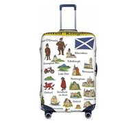FHIZOAL United Kingdom - Funda elástica antiarañazos, protector de equipaje de viaje, a prueba de polvo, para equipaje de 18 a 32 pulgadas, White, XL, Clásico