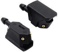 fhjwqronte Boquillas de rociado universales for parabrisas delantero coche, color negro, montadas en el brazo del limpiaparabrisas Jet de parabrisas calefactado