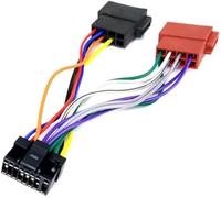 fhjwqronte Conector de audio automotriz Adaptador de arnés de cableado de radio de 16 pines, para estéreo de automóvil Alpine, conector Foriso Instalación directa de Abs negro