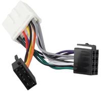 fhjwqronte Conector de audio automotriz Adaptador de cable de conversión estéreo para coche, para Mitsubishi a arnés de cableado de radio ISO, 16 pines, 12 V, ABS negro