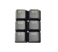 Fhkpsqkcn 6 teclas G1/2/3/4/5/6 no deslizamiento, tapas de teclas de textura ABS retroiluminado botón para el teclado mecánico de castigo K95