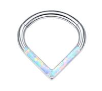 Fhkpsqkcn Elegantes formas de lágrima en forma de titanio anillos de nariz de acero unisex anillos de tabique clip simple penetrante joyería para el cuerpo para el desgaste diario
