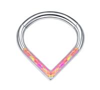 Fhkpsqkcn Elegantes formas de lágrima en forma de titanio anillos de nariz de acero unisex anillos de tabique clip simple penetrante joyería para el cuerpo para el desgaste diario