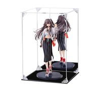 FHMIDIC Vitrina de acrílico, figuras de acción transparente con parte trasera de espejo, vitrina a prueba de polvo, vitrina de cristal alternativa para coleccionables, figuras, modelos, juguetes (20 x