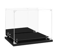 FHMIDIC Vitrina de casco de fútbol, vitrina de acrílico con parte trasera de espejo, a prueba de polvo, transparente para coleccionables, figuras, Lego, modelos, juguetes (38 x 29,2 x 31 cm)