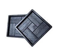 FHONYX 2 PCS Moldes 30x30x3cm, Losas De Pavimento, tarima, De Madera De Imitación, césped de jardín, decoración jardín, ruta, DIY, aceras, adoquines, Reutilizable, polivalente