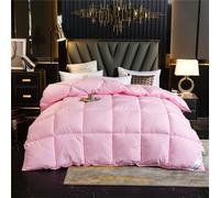 FHQGZT Edredón Nórdico De Plumas Edredón Cama Todas Estaciones, Relleno Pluma Y Plumón De Ganso Desde Latitudes Altas, Ligero Y Suave, 100% Algodón, Lavar A Maquina, 240x220cm (Pink,220 * 240 cm 5kg)