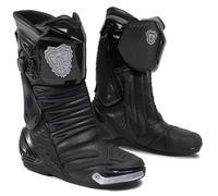FHQGZT Moto Zapatos De Moto Para Hombre Zapatos De Calle Reforzados Protección Contra Golpes De Moto Suela Antideslizante Botas Deportivas Cómodas Para Carreras Y Turismo (Black,38)