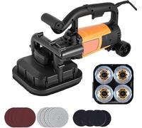 FHRKA Amoladora Angular para hormigón, 4 Cabezales, máquina eléctrica para pulir Suelos, 6600 RPM, 7 velocidades Ajustables, para pulir y desincrustar Metales.