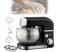 FHRKA Batidora eléctrica pequeña de 3 litros, batidora de pie, máquina para Mezclar harina de 600 W, con Varillas, Gancho para amasar, Pala mezcladora y Bol Mezclador.