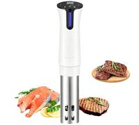 FHRKA Cocina de precisión Sous Vide, circulador térmico de 1100 W con Pantalla táctil LED, Control de Temperatura de 25 a 92,5 °C e indicador de 3 Colores. (White)