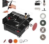 FHRKA Herramientas de Sierra de Mesa eléctrica, Corte de Mini Sierra de Mesa de 100 W, Cortador eléctrico Multifuncional, rectificado/Pulido/perforación