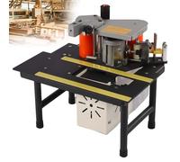 FHRKA Máquina canteadora portátil, Recortadora de Doble Cara con Adhesivo termofusible de 1200 W, Grosor Ajustable para Paneles de Muebles curvos y Rectos.