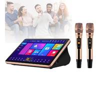 FHRKA Máquina de Karaoke portátil, Pantalla táctil de 18,5 Pulgadas, Capacidad de Almacenamiento: 2-6 TB, Compatible con conexión inalámbrica WiFi y por Cable. (Black 4T)