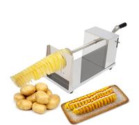 FHRKA Máquina de Torre de Patatas, cortadores en Espiral de Acero Inoxidable, moldeo en 10 Segundos, Eje Fijo de Cuatro Cuchillas, no es fácil de aflojar