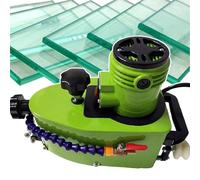 FHRKA Máquina eléctrica de Borde de Vidrio pequeño Amoladora de Borde de Vidrio Biselado Redonda Recta Máquina pulidora de cerámica de mármol acrílico de Vidrio (Green)