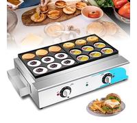 FHRKA Máquina para Hacer Hamburguesas de Huevo de 9 Agujeros, Plancha eléctrica Comercial para Hacer Hamburguesas de Carne, Control de Temperatura de 50 a 300 ℃ y Temporizador de 5 Minutos. (B)