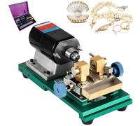FHRKA Máquina Perforadora de Perlas de 280 W, máquina Perforadora de Cuentas de ámbar con Interruptor de Pedal, Velocidad Ajustable de 500 a 15000 RPM.