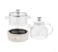 FHRKA Olla de Salud Multifuncional de 1.5L, Olla de Medicina China de Vidrio Engrosado, Hervidor Eléctrico Multifuncional para Té (Mechanical Model)