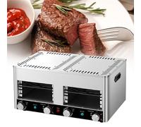 FHRKA Parrilla eléctrica para bistecs, Horno portátil de encimera Interior sin Humo, calienta hasta 800 ° F, Parrilla para Barbacoa para cocinar Pollo (B)
