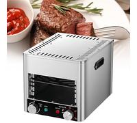 FHRKA Parrilla eléctrica para bistecs, Horno portátil de encimera Interior sin Humo, calienta hasta 800 ° F, Parrilla para Barbacoa para cocinar Pollo (A)