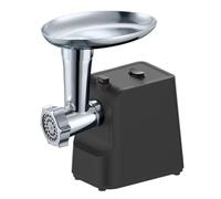 FHRKA Picadora de Carne eléctrica, picadora de Carne Profesional con 3 Discos de Corte Diferentes, picadora de Carne de Acero Inoxidable para Uso doméstico en la Cocina, Color Blanco. (Black)