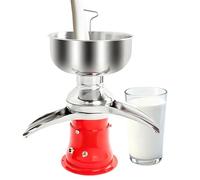 FHRKA Separador de Crema de Leche Eléctrico Multifuncional, 10500 RPM para Mantequilla de Crema y Leche Desnatada de Vaca, Cabra y Oveja Roja (Red)