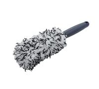 FHrtDFH Cepillo de Limpieza portátil de llanta de Rueda de Coche de Felpa, Herramienta de Cuidado de Lavado y eliminación de Polvo, Cubo de Detalles(Black)