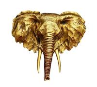 FHSLKXIM Escultura De Elefante De Latón Montada En La Pared, Decoración para El Hogar, Artículos De Cobre, Artesanía Nórdica, Colgante, Escultura, Estatua De Cobre, Hogar, Hotel, Bar.