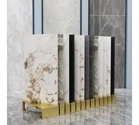 FHSLKXIM Estante de muestras de azulejos de metal para exhibición de suelos, soporte de almacenamiento ranurado para paneles de 100 x 30 x 10 cm, soporte de exposición,