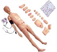 FHSLKXIM Maniquí De Atención Al Paciente De Tamaño Real De 1,7 M, Modelo De Entrenamiento De Cuerpo Completo con Medición De Presión Arterial En El Brazo para Estudiantes, Educación Y Enseñanza.