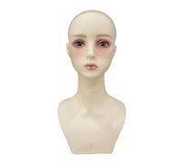 Fhtdhm Cabeza de Maniquí Femenina Calva, Cabeza de Maniquí Calva, Cabeza de Maniquí Ligera para Maquillaje, Cabeza para Pelucas para Peinados, Sombrero,