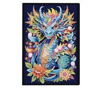 FHTech Store - Kit de manualidades de diamantes de imitación con forma especial de animales, 50 páginas, cuaderno de pintura de diamantes, sin líneas, para regalos de cumpleaños o Navidad
