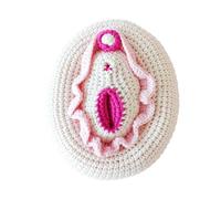 FHUILIJH Modelo de Vulva Tejida Modelo médico de anatomía ginecológica de Vulva Femenina para la educación científica,Rosado,21cm