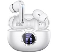 Fhumsh A10 Pro - Auriculares inalámbricos Bluetooth 5.3 HiFi estéreo, reproducción de 50 horas, pantalla digital LED, micrófono ENC, cancelación de ruido, auriculares deportivos ergonómicos para