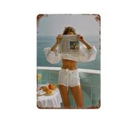 FHUYEURHRY Cartel de metal con diseño de Dolce Vita on The Balcony 03 para decoración de pared, estilo retro, estilo 17, 30 x 20 cm