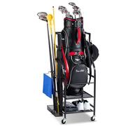 FHXZH Organizador de Bolsas de Golf, Organizador de Garaje, Soporte para Bolsas de Golf Individuales, Palos de Golf y Accesorios de Equipo de Golf, Estante de Almacenamiento de Bolsas de Golf con