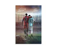 fhzang Póster de Messi Ronaldo 1 lienzo sin marco: 30 x 45 cm