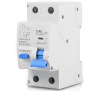 Interruptor FI, interruptor FI/LS, interruptor diferencial AC 230 V 30 mA 1P+N 6 kA, disyuntor con RCBO 16 Amp RCD, tipo A 0.03 A