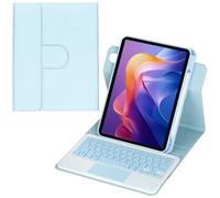 FIABANO Funda con teclado Bluetooth para Redmi Pad 2 (11 pulgadas), funda giratoria de 360 grados, teclado desmontable, ratón TrackPad